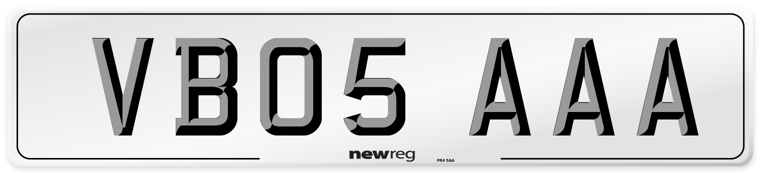 VB05 AAA Number Plate from New Reg